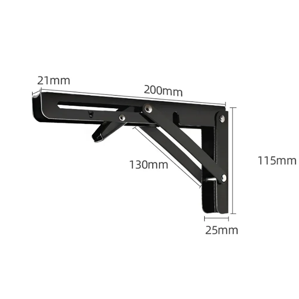 Folding Shelf Brackets Heavy Duty Metal Collapsible Shelf Bracket For Bench Table Shelf Hinge Wall DIY Bracket