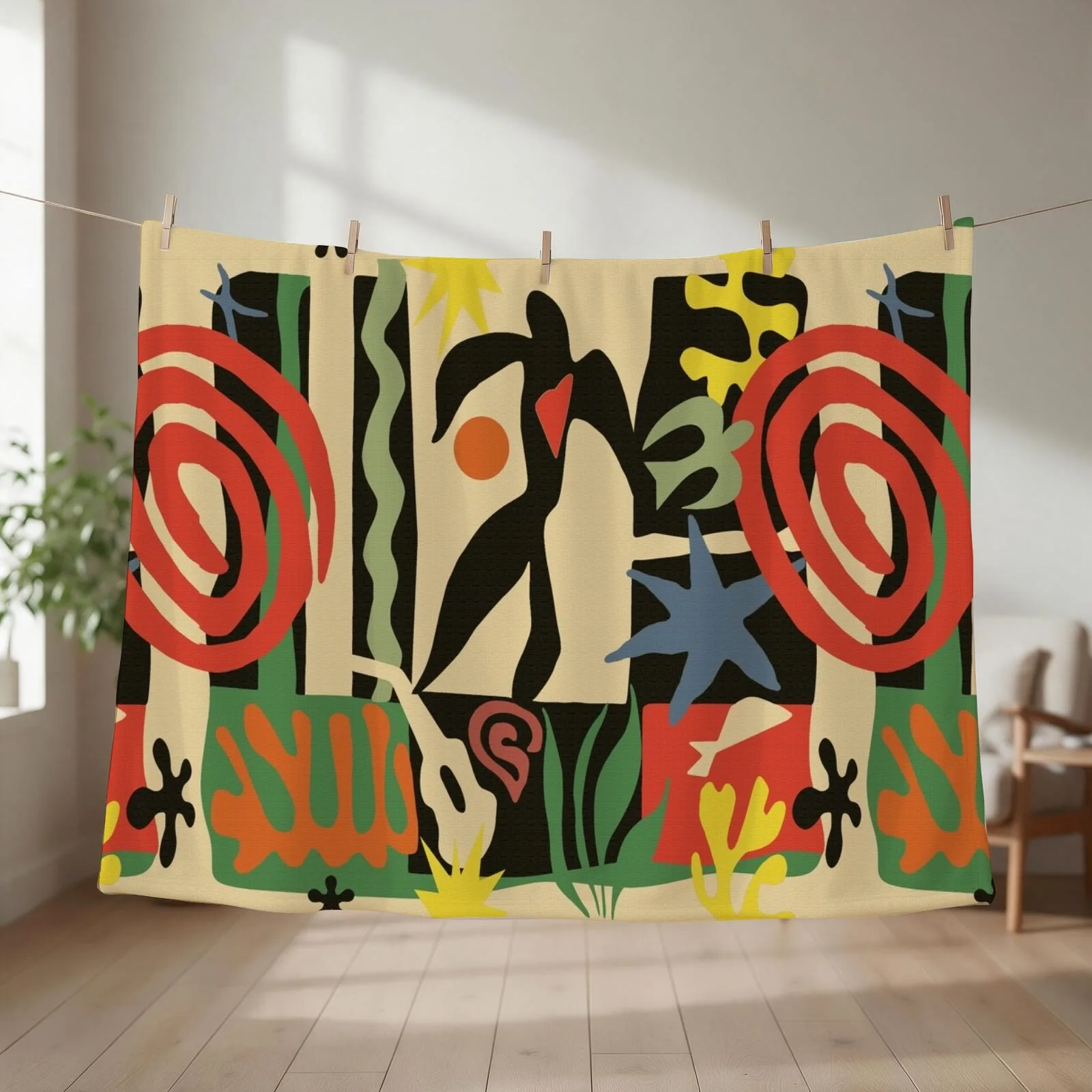 Inspired by Matisse (Vintage) Throw Blanket