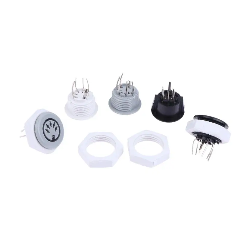 »DIN 5P Female Connector for Keyboard Panel Mount Versatile and Reliable Performance