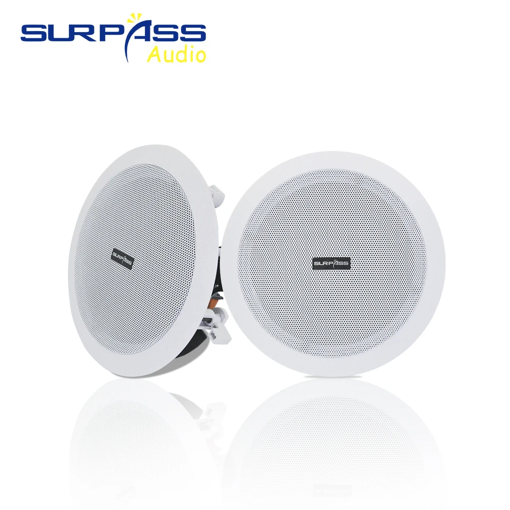 40W Ceiling Speaker 6 inch Coaxial Loudspeaker Home Theater Background Sound System Public Address Wall Horn for Restaurant Inn