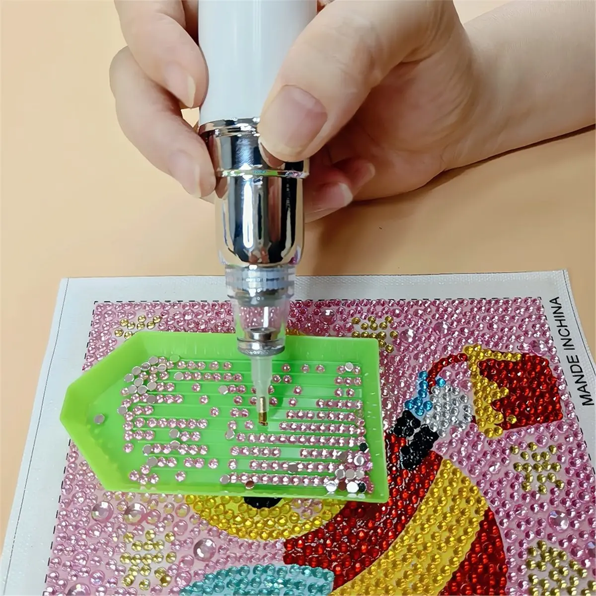2026 New Tool Electric Art Pen: Cordless Rhinestone Painting Tool with Adjustable Suction Modes & Tips White