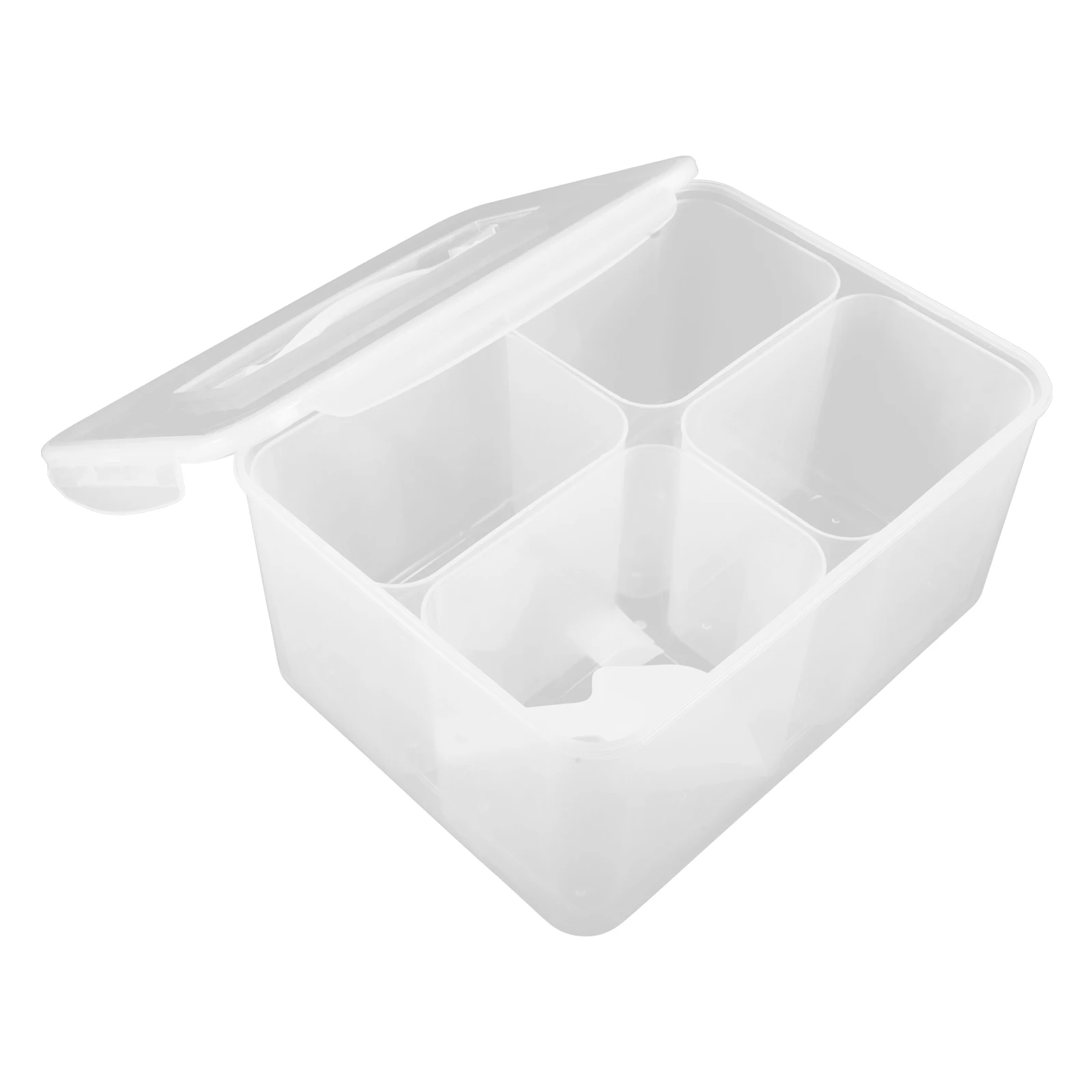 

8 Liter Sealed Compartment Box Large Capacity Plastic Storage Container for Grains Tea Snacks Portable Handgrip Kitchen Veggie