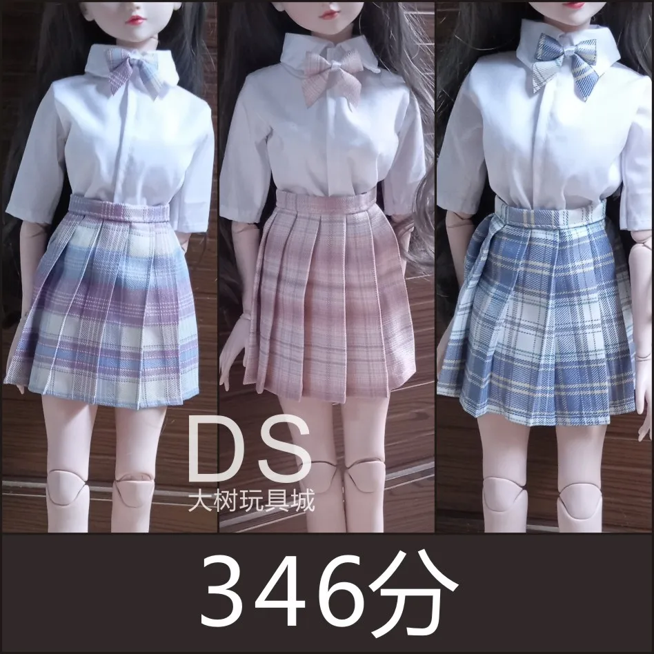 

BJD 1/3 Scale Doll Clothes JK Uniform Plaid Skirt Outfit for 60cm Dolls
