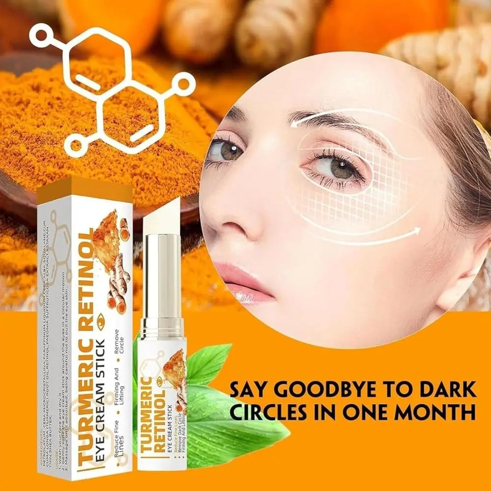 Reduces Fine Lines Turmeric Eye Cream Stick Turmeric Reduce Fine Lines Eye Cream Stick Anti-winkle Moisturizing Eye Care