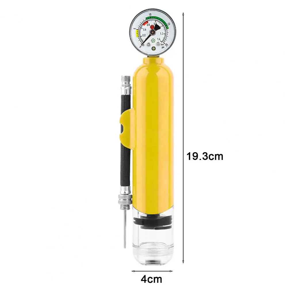 19,3*4 cm Balpomp Met Manometer Dual Action Balpomp Met Naald Luchtinflatie Handpomp Voor basketbal Voetbal