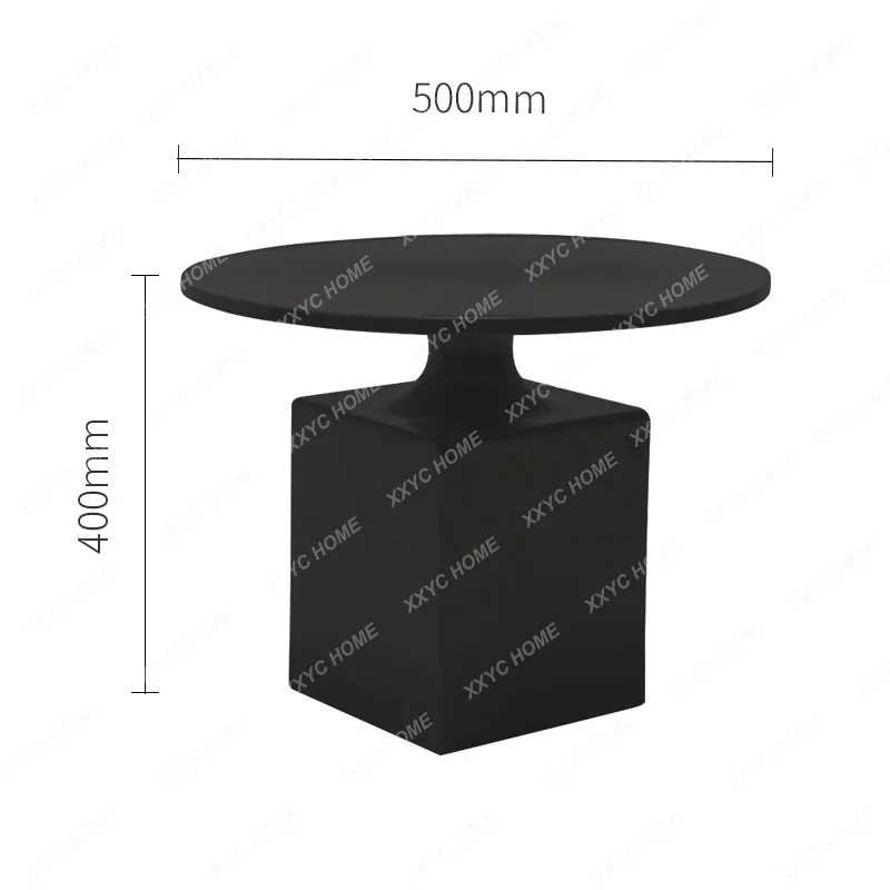 

cement side table stone modern simple designer round travertine coffee table