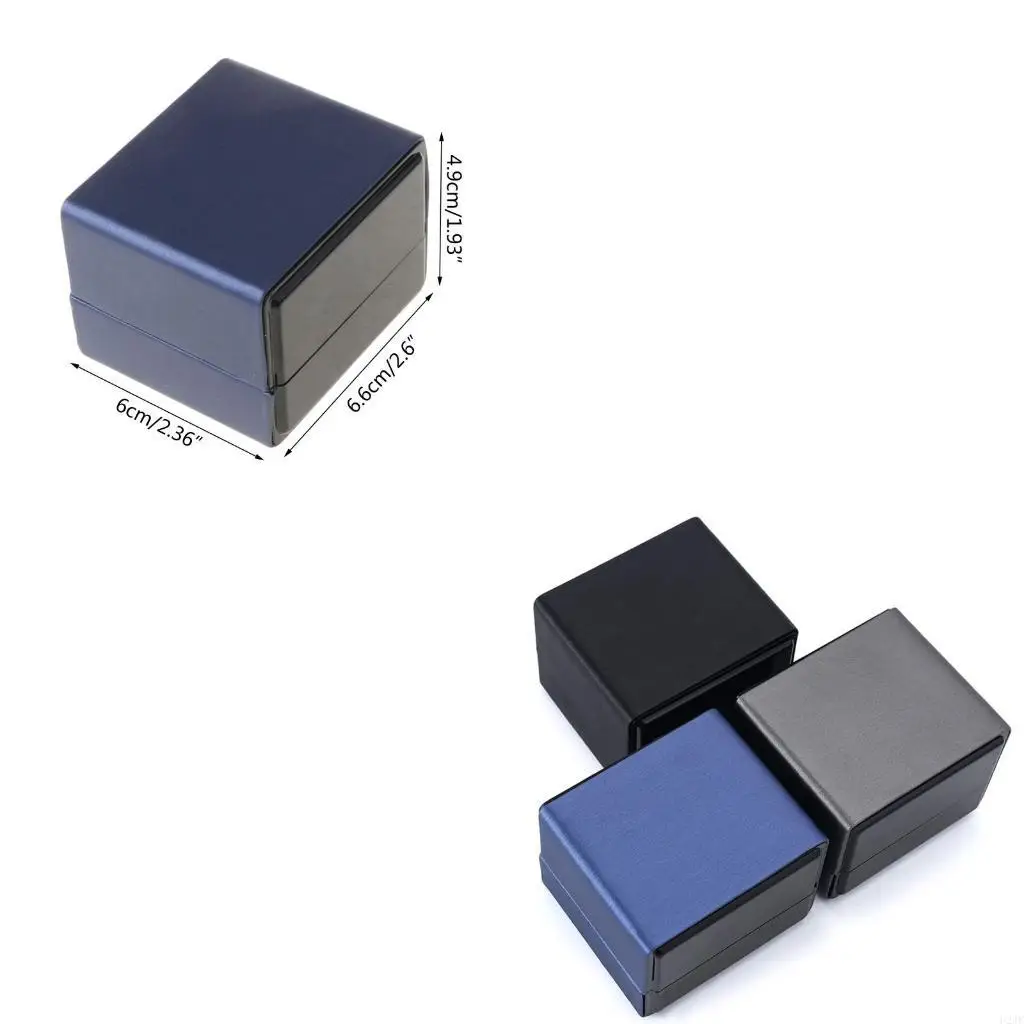 

Proposal Wedding Engagement Ring Box LED Light Square Jewelry Display Gifts Box