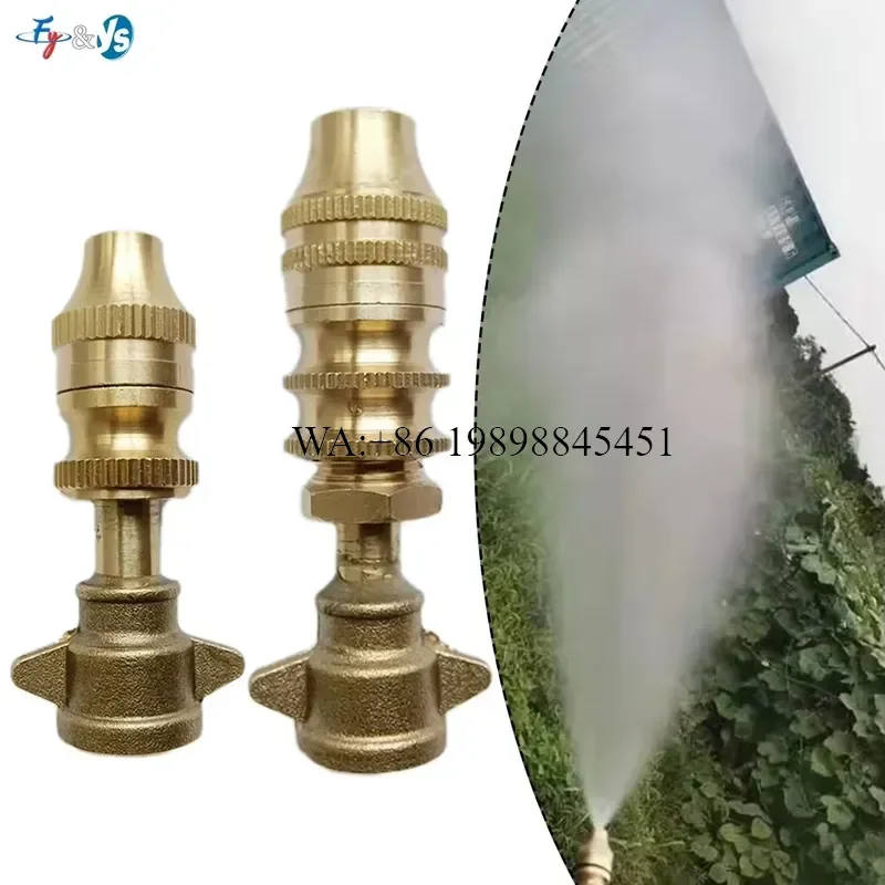 WMWMNU Premium Knurled Brass Adjustable Agricultural Nozzle 2 In 1 Straight Stream Fog Spray Head Farm Crop Pesticide Sprayer