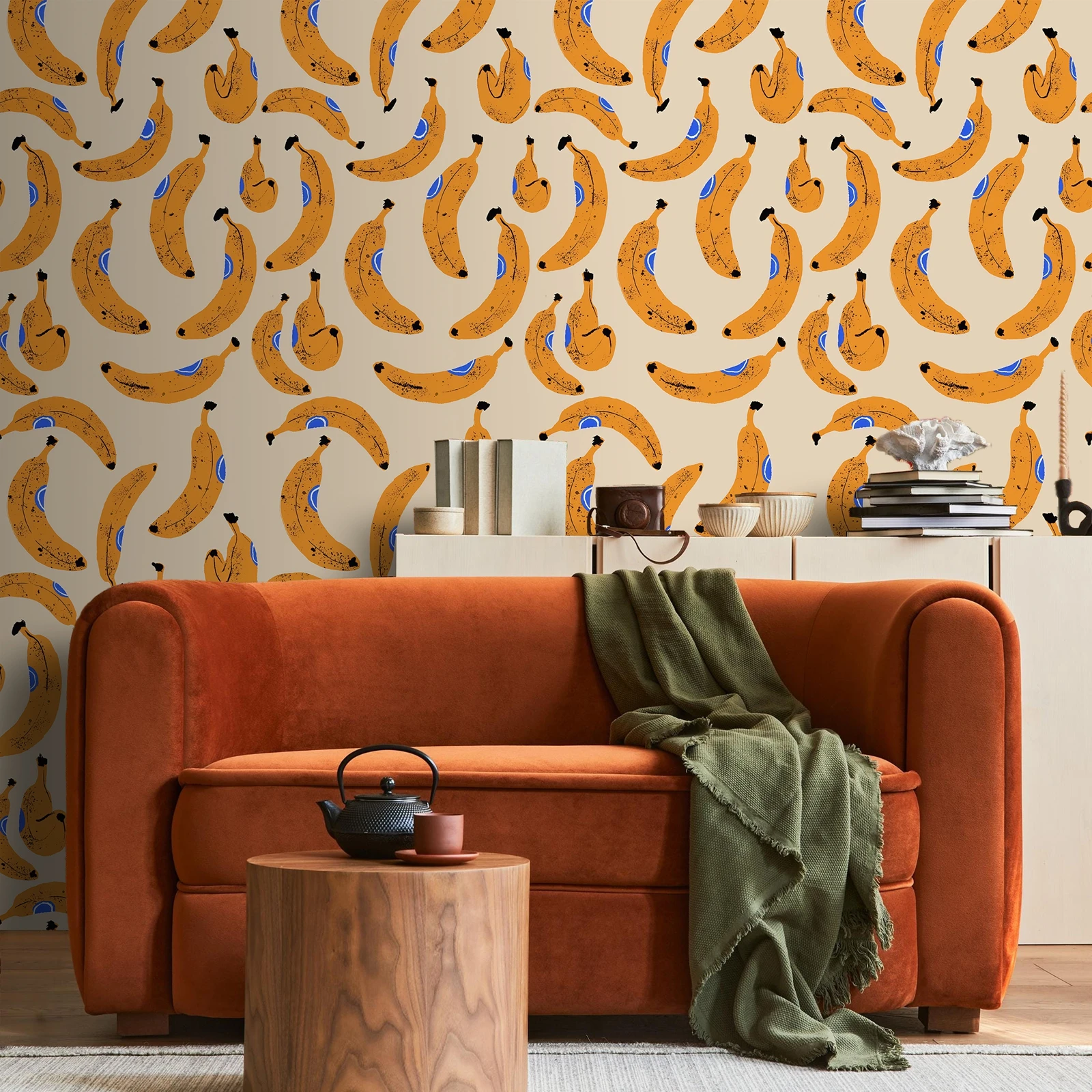 

Уникальные клейкие настенные обои, тропические обои-банановые наклейки для современных гостиных, яркие обои для домашнего декора, настенное искусство