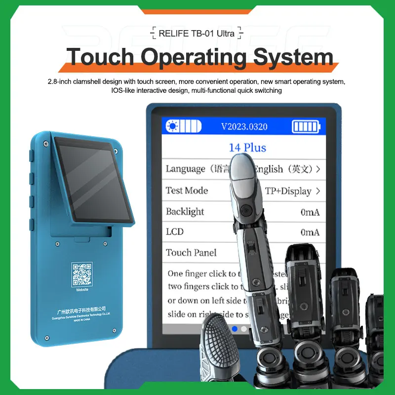 RELIFE TB-01 Ultra LCD Screen Tester For iPhone 6~14 Plus/Pro Max iWatch S2 S3 S6 Huawei Samsung 3D Touch Testing Repair Tools