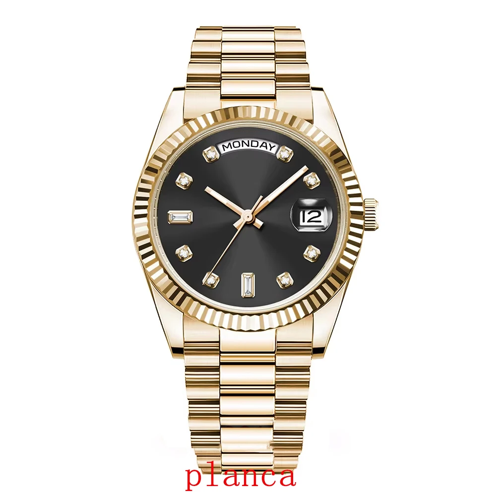 นาฬิกาข้อมืออัตโนมัติหรูหราขนาด 36 มม. สำหรับผู้ชาย ระดับธุรกิจ คุณภาพสูง กันน้ำ พร้อมฟังก์ชันเรืองแสงและแสดงปฏิทิน