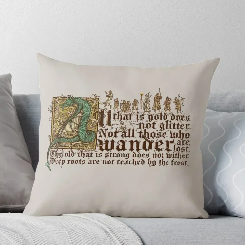 

All that is gold does not glitter Throw Pillow Decorative Cushions For Luxury Sofa ornamental pillows pillow