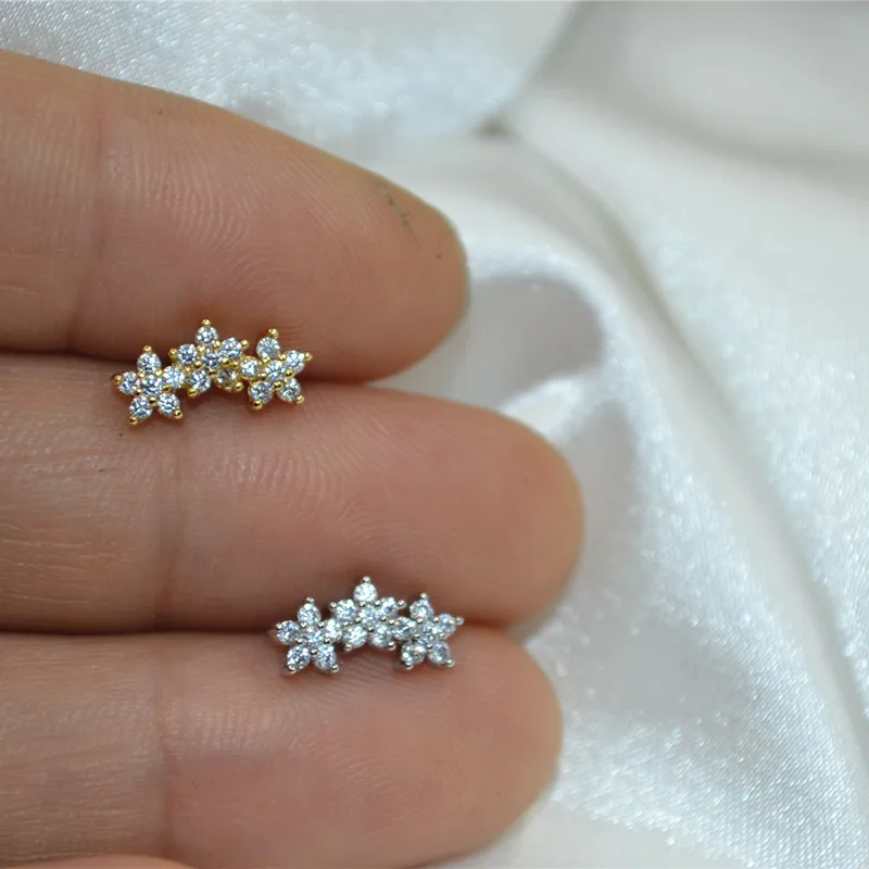 20pcs Body Jewelry 16G Lip Morne Nose  Earrings Stud Flowers CZ Gems Ear Cartilage Helix Tragus Piercing Body Piercing Jewelry