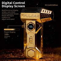 Gold Turbo Jet Blower 990000RPM High Power Air Blower Brushless Motor Turbo Fan Wind Speed 75m/s 10000mAh Violent Air Blower