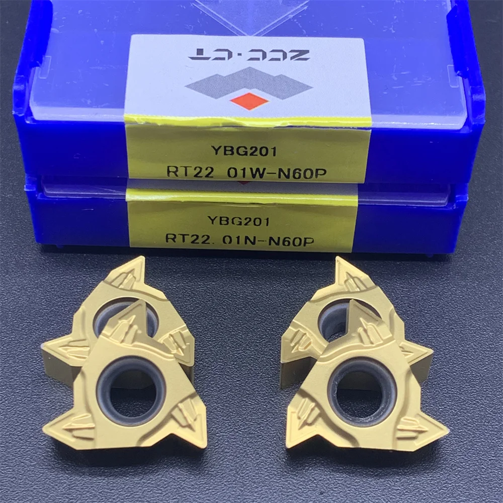 ZCC.CT RT16.01W-G60P YBG201 RT22.01W-N60P YBG201 Carbide insert thread cutting tool 16ER 22ER turning tool RT16.01N-G60P YBG201