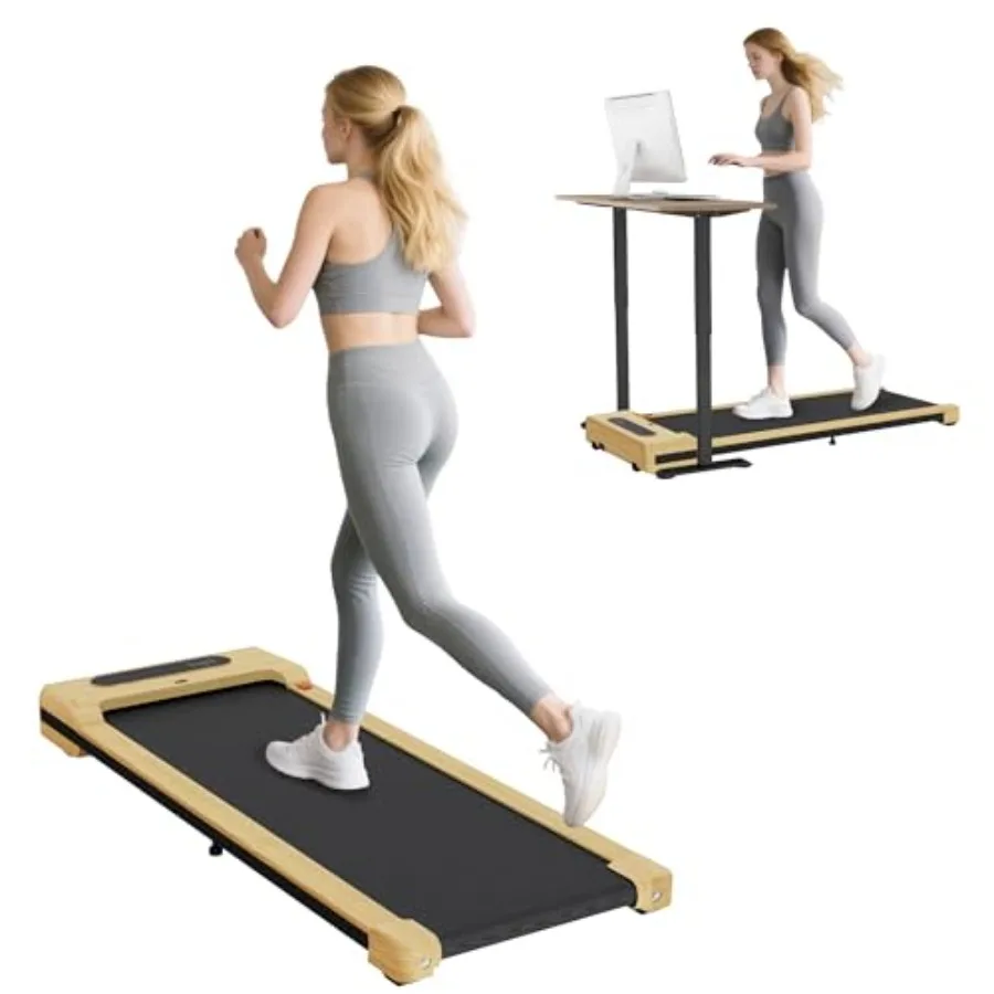Walking Pad 2.5HP Under Desk Treadmill for home office use, steel frame with black finish, foldable and installation-free desig