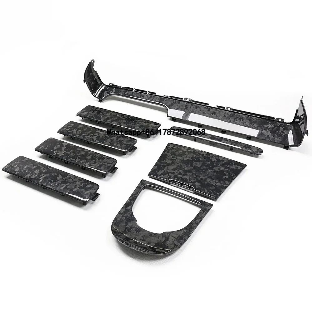 W464 Dry Carbon Fiber Interior Trim For  G Class G63 Carbon Door Panel Dashboard Trim Replacement 8 Pcs