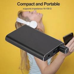 Class A 16-150 ohm HiFi Headphone Earphone Amplifier 3.5mm Jack Aux Portable Adjustable Audio Amp for Mobile Phone Music Player