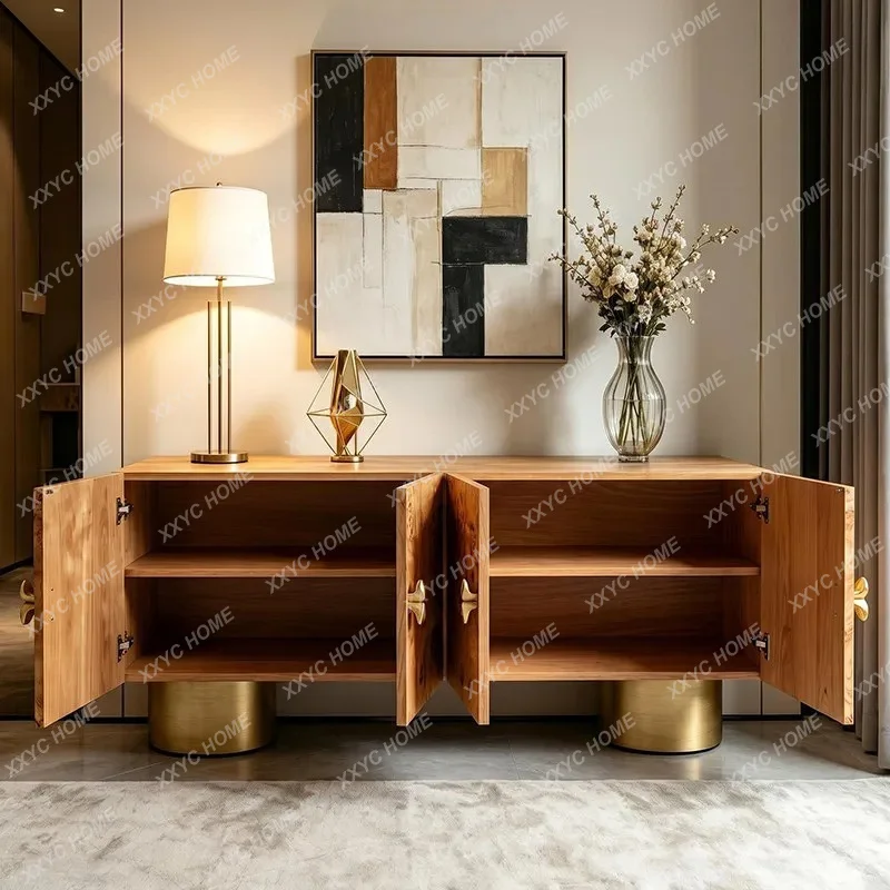 XX  decoration antique foyer entrance cabinet retro tree tumor skin   living room wall dining side cabinet