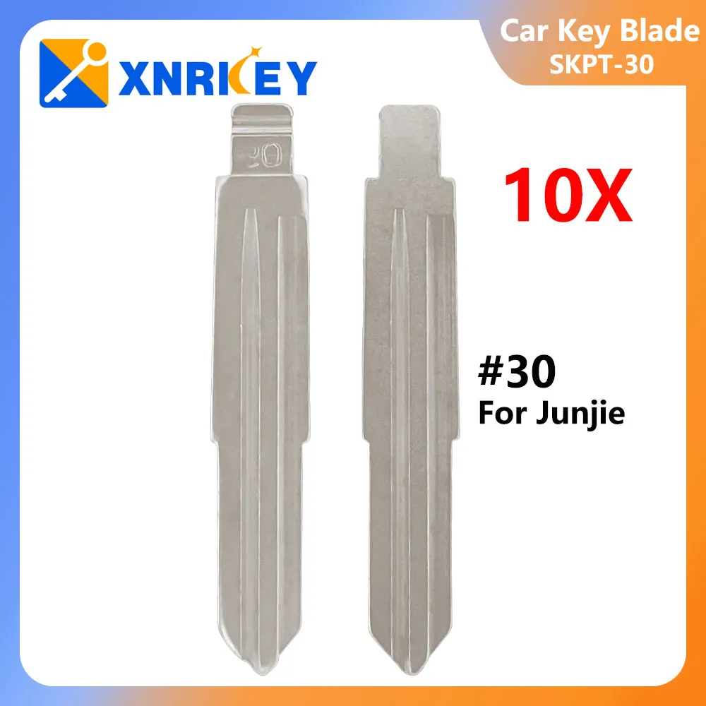 XNRKEY مفتاح سيارة قابل للطي شامل ، شفرة فارغة غير مقطوعة ، 30 # ، رقم 30 لـ CMC ، Junjie Galena ، Sceo ، Daewoo ، مصفوفة ، نحاسي كروم