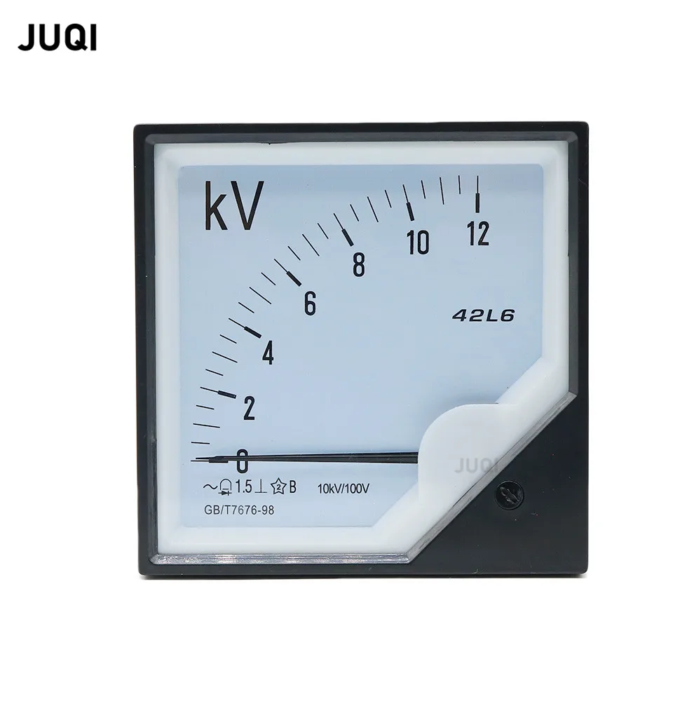 42L6-V AC Voltmeter analog panel pointer voltmeter 10KV/100V Mechanical meter voltmeter 120*120mm