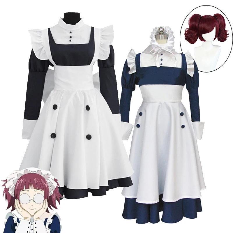 Costume de Cosplay de MEY-RIN de majordome noir, uniforme d'anime pour des femmes, olympiques d'Halloween