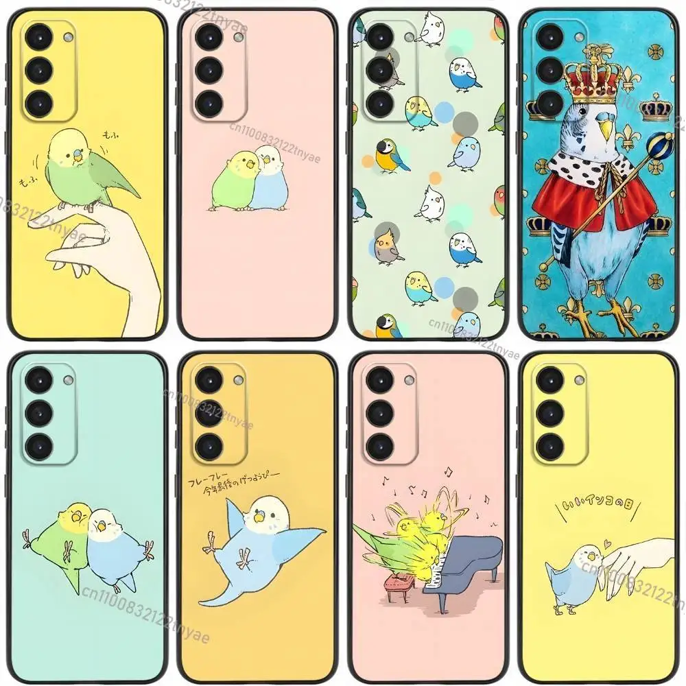 Parrot Birds Cockatiel Phone Case For Samsung Galaxy A20,21s,22,31,32,52,53,72,73,80,91 Soft Liquid Silicone Black Cover