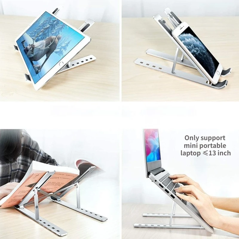 1pc Foldable Laptop Stand Holder Plastic Tablet Support Holder Portable Laptop Holder Rack Support