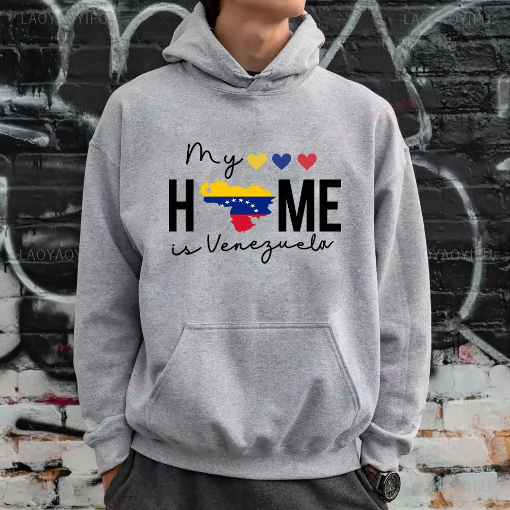 Venezuela Is My Home Sweater 2024 Fashion Venezuela Unisex Hoodie A Gift To Venezuela Freedom Long Sleeve Sweatshirt