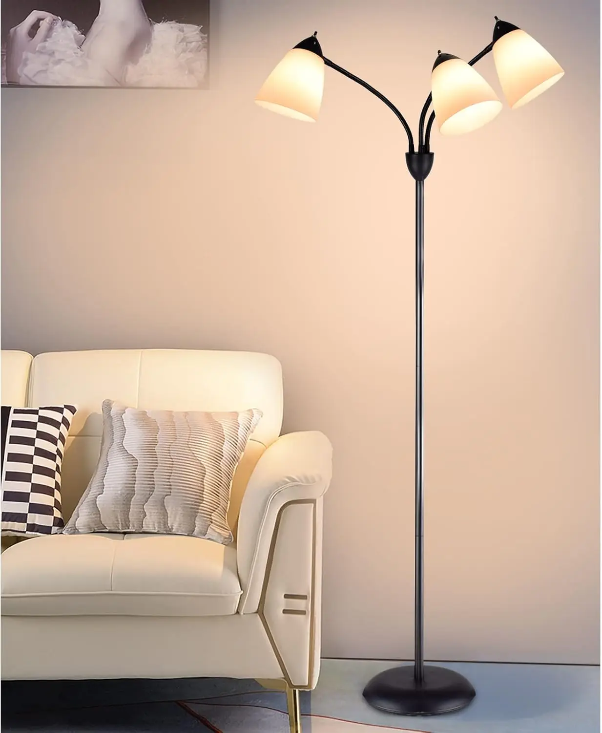 

Floor Lamp Modern For Living: Flexible Gooseneck Floor Lamps Standing For Bedroom Home Office - Tall Floor Lights