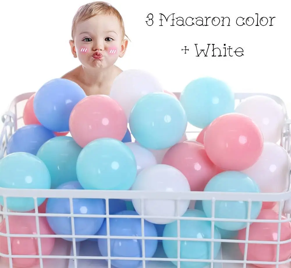 50개입 소프트 볼, 화학물질 없는 깨지지 않는 플라스틱 오션볼, BPA 프리 무취, 유아용 볼풀/키디풀에 안전