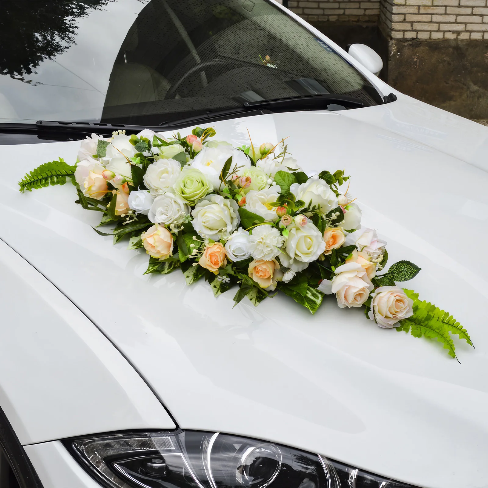 

Wedding Car Centerpiece Sucker Base Flower Holder Green Decor Supplies Fresh Floral Suction Wedding Car Decoration