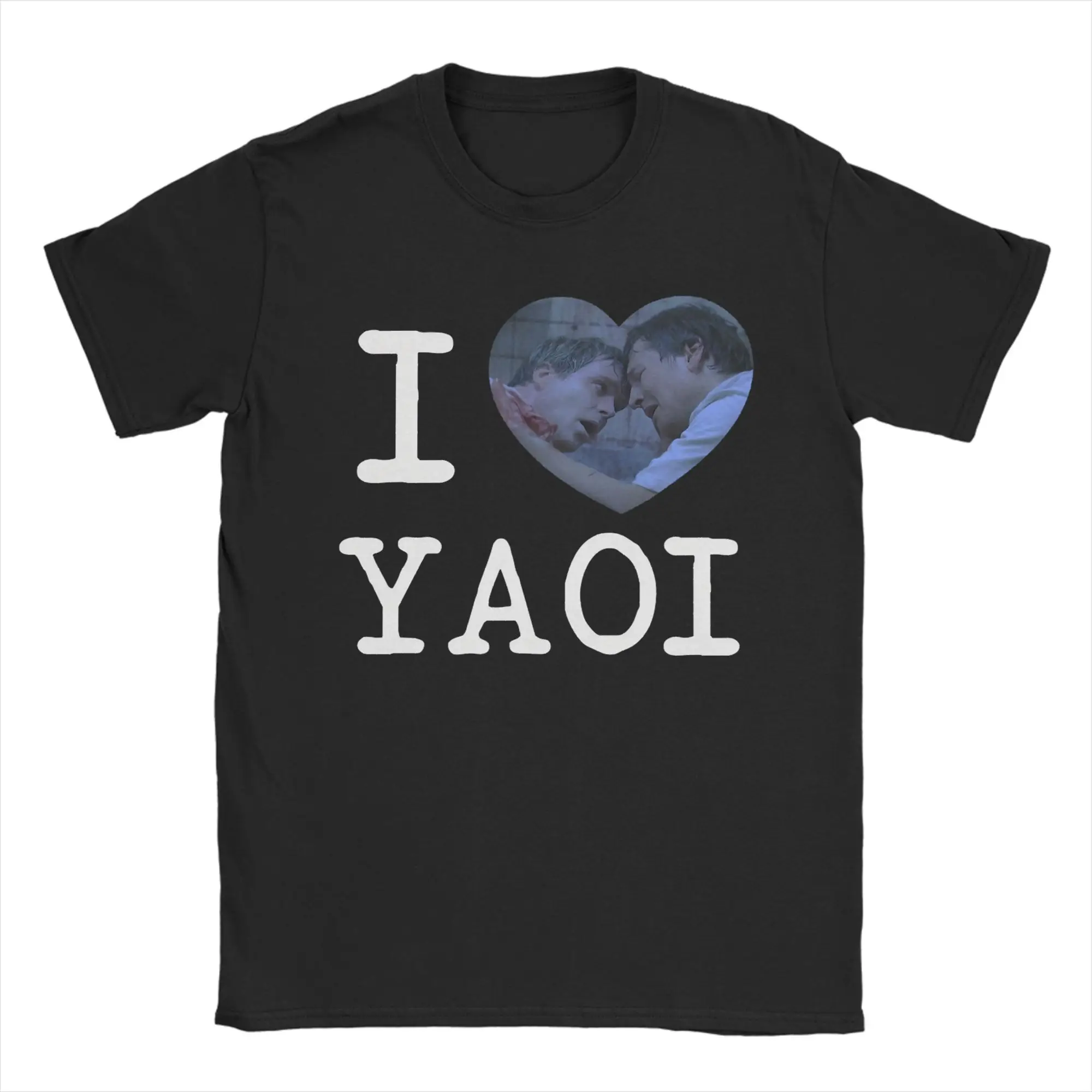 

Harajuku T Shirt I Love Yaoi Cotton T-Shirts Hippie Tee Shirt for Man Summer Y2K Casual Pattern Short Sleeve Tees