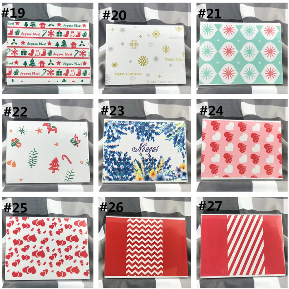 100 قطعة من ورق الزيت المطبوع الهندسي المصنوع يدويًا من نوجا كاندي السكر تغليف غلاف الحليب التفتي