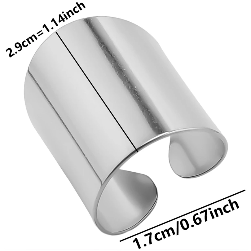 Adjustable Stainless Steel Punk Ring for Unisex Style