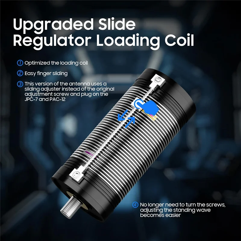 Antenas APPLIA-JPC-12 com regulador deslizante todas as bandas para rádio presunto 7mhz-50mhz antena vertical 40m-6m 8 bandas para exterior
