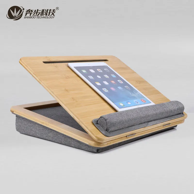 Bamboo Laptop Desk Computer Desk Bed Small Table Adjustable Angle Laptop Desk Car Computer Desk