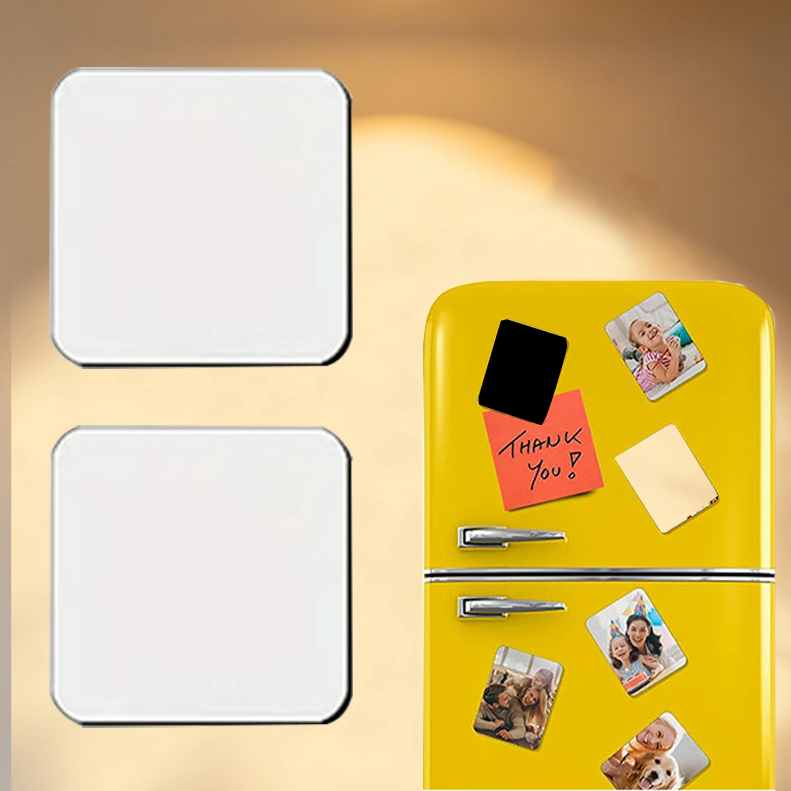 20Pcs Sublimation Blank Fridge Magnets Personalized Refrigerator Magnet Blanks DIY Decorative Magnets for Microwave Oven DIY