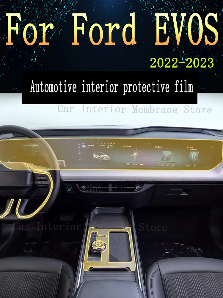 

For Ford EVOS 2022-2023 Gearbox Panel Navigation Screen Automotive Interior TPU Protective Film Cover Anti-Scratch Sticker