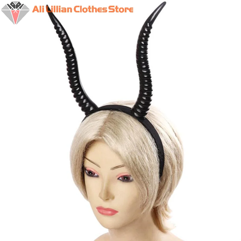 

*Hot Sale Gazelle Horn Headband Cosplay Props Fantasia Headwear Women Halloween Carnival Party Costume Accessories