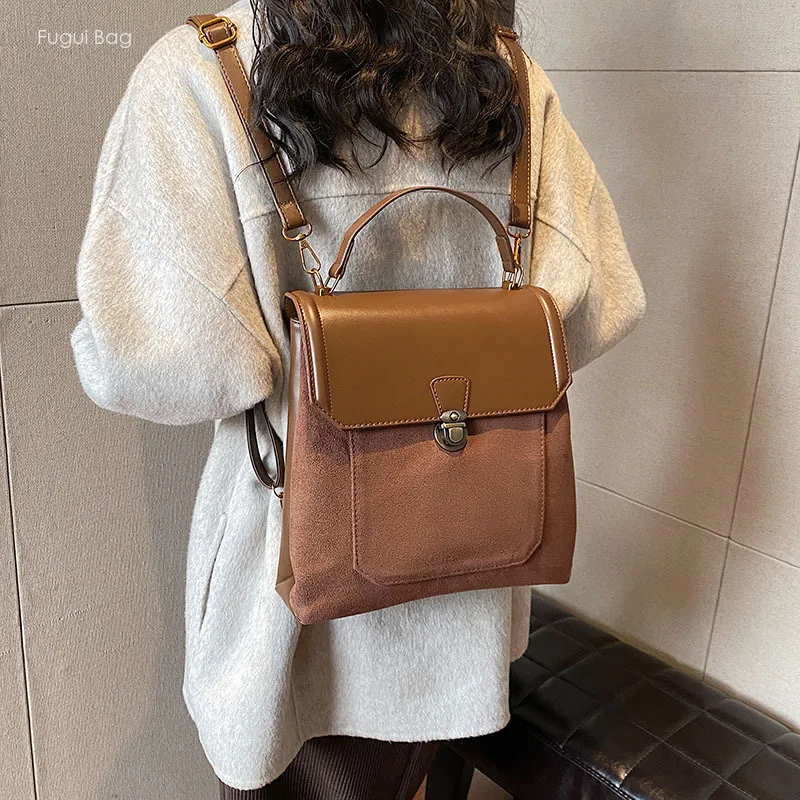 Déterminer le sac haut de gamme pour femmes, rétro, simple et élégant, nouveau sac à bandoulière en daim pour femmes, sac initié, sac à bandoulière