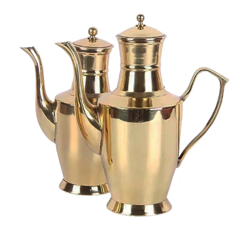 

Pure copper wine jug retro wedding accessories ornament, hall supply brass craft metal