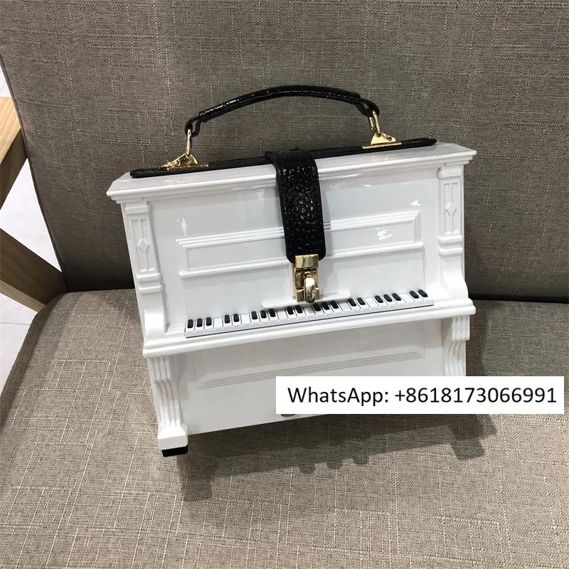 Advanced women's bag, new piano acrylic box, single shoulder diagonal cross bag, shaping bag, small square bag