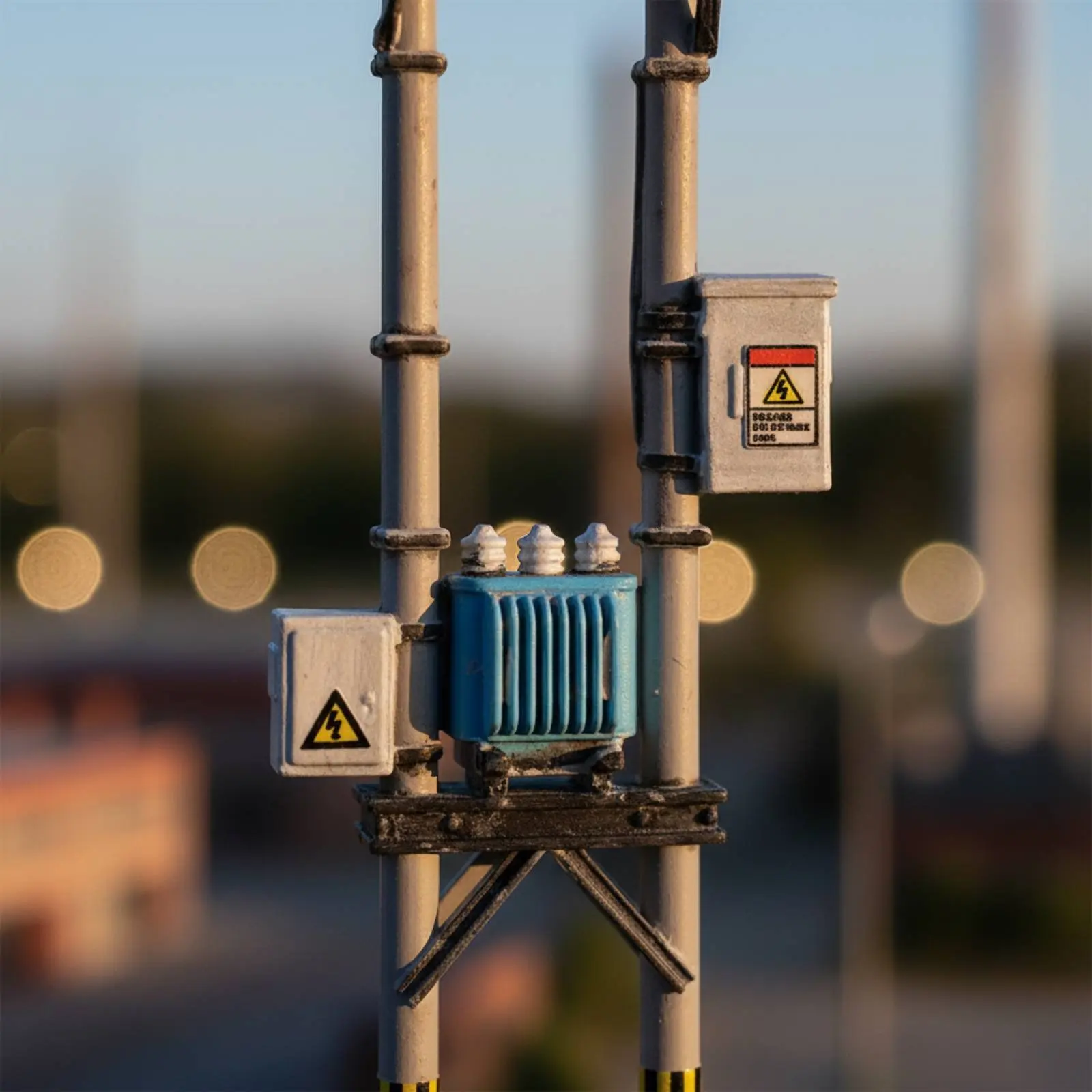 1:64 Utility Pole Model Scene Accessory Resin Utility Pole Realistic Details Fine Workmanship for Miniature Scene Builders