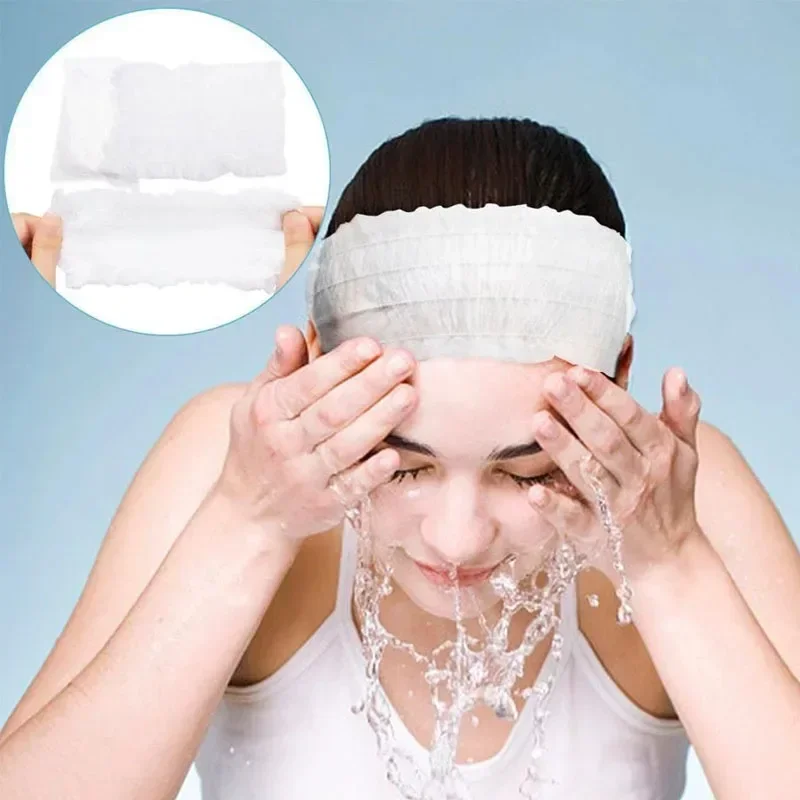 50Pcs Disposable Elastic Non-Woven Headbands Shower Cap Grafting Eyelashes Spa Hair Salon Bathroom Supplies Lashes Accessories