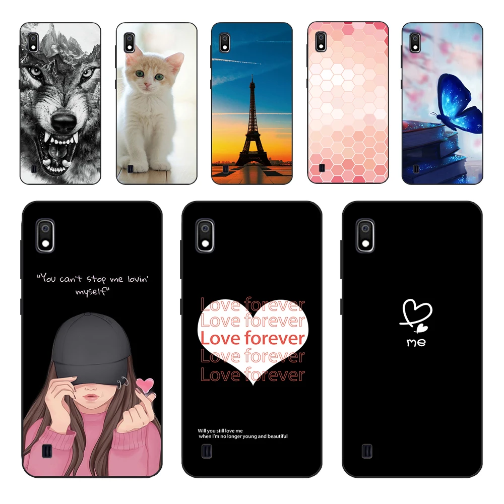 For Samsung Galaxy A10 Case Soft Silicone Flower Phone Case For Samsung Galaxy A10 A 10 A105F A105 TPU Cases Cover Funda couqe