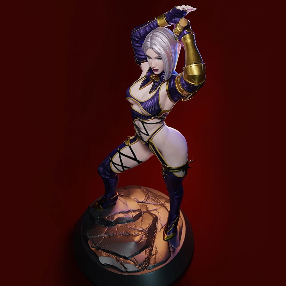 1/24 3D 프린팅 모델 키트 섹시 여성 전사 그레이 레진 조립 모델 키트 DIY 미니어처 감소 스태츄 미완성 키트 장난감