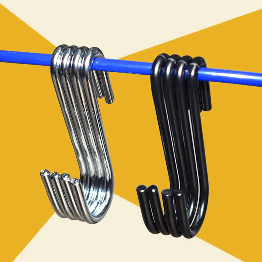 

30Pcs Multifunction S Hooks Heavy Duty Metal Hooks for Kitchen Bathroom Closet Hanging Pots Pans Utensils Organizer