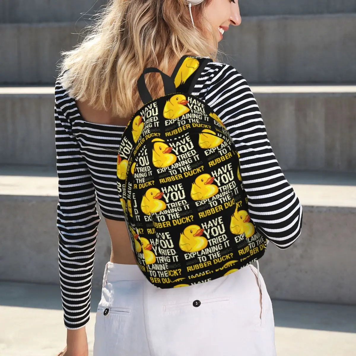 

Programmer Rubber Duck Debugging Student Backpack School Bag Hiking Travel Daypack for Boys Girls Fashion Bookbag Shoulder Bags