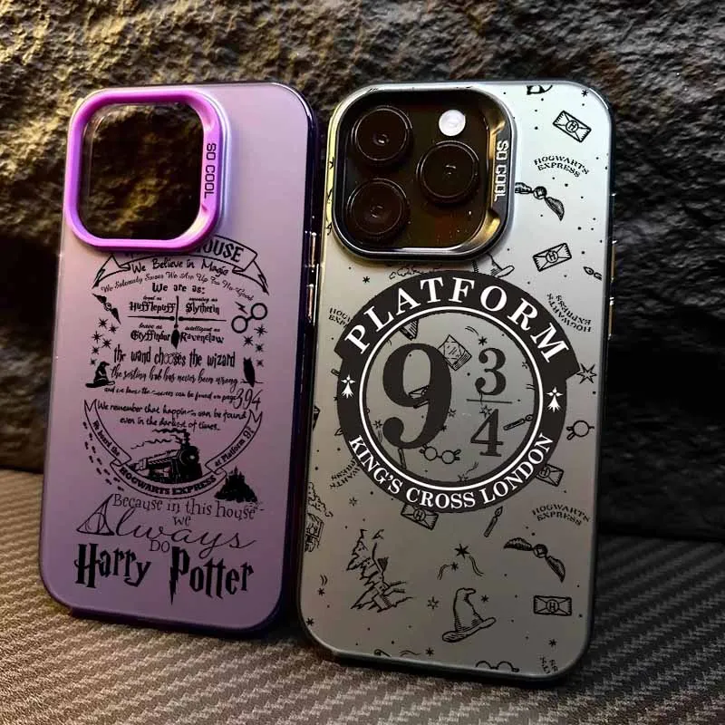 Funda de varita Potters para Apple iPhone 17 Air 16E 16 15 14 13 12 mini 11 8 7 Pro Max Plus, funda colorida para teléfono